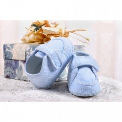 Baby Boys Blue Corduroy Christening/ Baptism Shoes Style 015/108