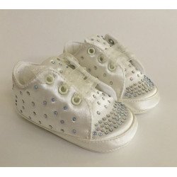 Couche Tot Ivory Christening/Special Occasions Diamonds Schoes Style 314119