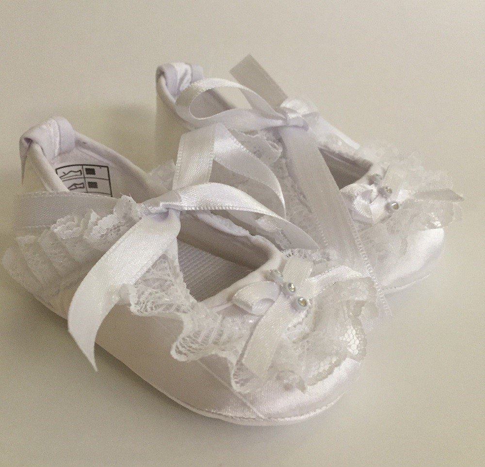 white christening shoes for baby girl