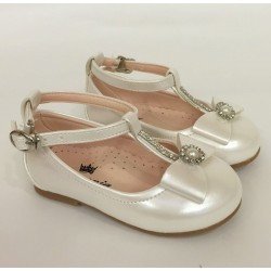 Ivory Leather Special Occasions Shoes Style 4378