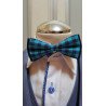  Turquoise Checkered Bow Tie and Handkerchiefs Style MC 115