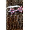 Checkered Navy/White/Red Bow Tie and Handkerchiefs Style MC 104