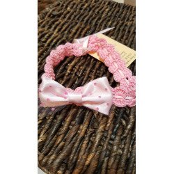 Christening/Special Occasions Pink Crochet Headband