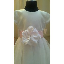 White Satin Flower Girl/Special Occasion Dress style Emi