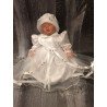 Stunning White Christening/Baptise/Special Occasion  Dress with Roses style Bella II