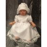 Pretty  Christening /Special Occasion Dress with Lace and Roses style Tina