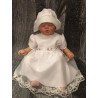 Pretty  Christening /Special Occasion Dress with Lace and Roses style Tina