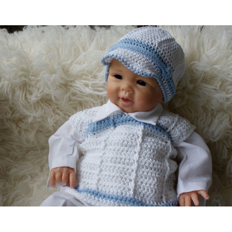 Christening Coat and Bonnet Crochet Pattern for Baby