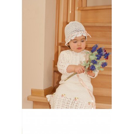 Beautiful Handmade Crochet Christening/Special Occasion Baby Girl Outfit style Summer Dream 2