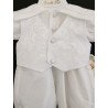 Couche Tot Baby Boys White Christening Romper Style CHR200