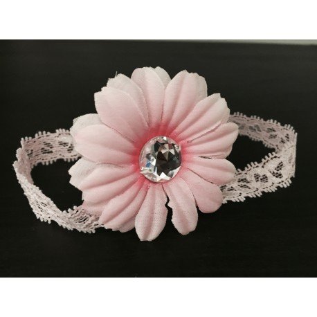 White or Pink Flower Baby Girl Christening/special Occasion Headband 211