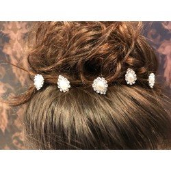Lovely Silver Pearls Hair Pin style PIN001