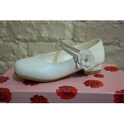 Rochelle White Communion/ Flower Girl Shoes Style R032