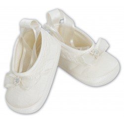 Gorgeous Ivory Baby Girl Shoes from Sarah Louise 004408