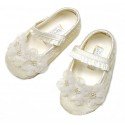 Cute Ivory Christening/Special Occasion Shoes from Sarah Louise 4401