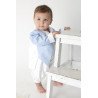 Boys Vivaki Diamond Christening Romper in Blue  CR05