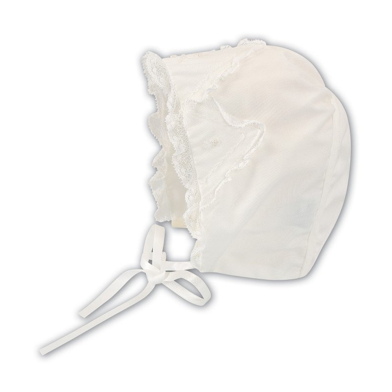 Sarah Louise Ivory Baby Girl Bonnet Style 003603P