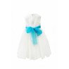 Ivory / Turquoise Flower Girl / Special Occasions Dress Style 354