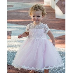 Sarah Louise Pink Flower Girl / Special Occasions Ballerina Length Dress Style 070060