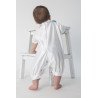 Boys Vivaki Diamond Christening Romper in White CR05