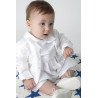 Boys Vivaki White Christening Romper Style CR04