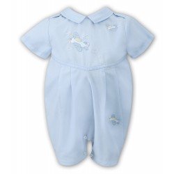 Sarah Louise Special Occasion Aeroplane Blue Romper Style 010701