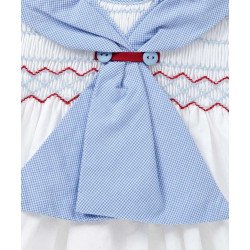 Sailor Special Occasion Baby Boy White / Sky Romper and Bonnet Style 1735