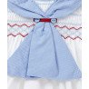 Sailor Special Occasion Baby Boy White / Sky Romper and Bonnet Style 1735