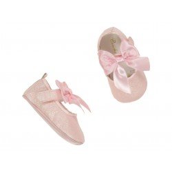 Lovely Christening/Special Occasion Baby Girl Pink Shoes Style MARY JANE CRYSTAL